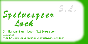 szilveszter loch business card